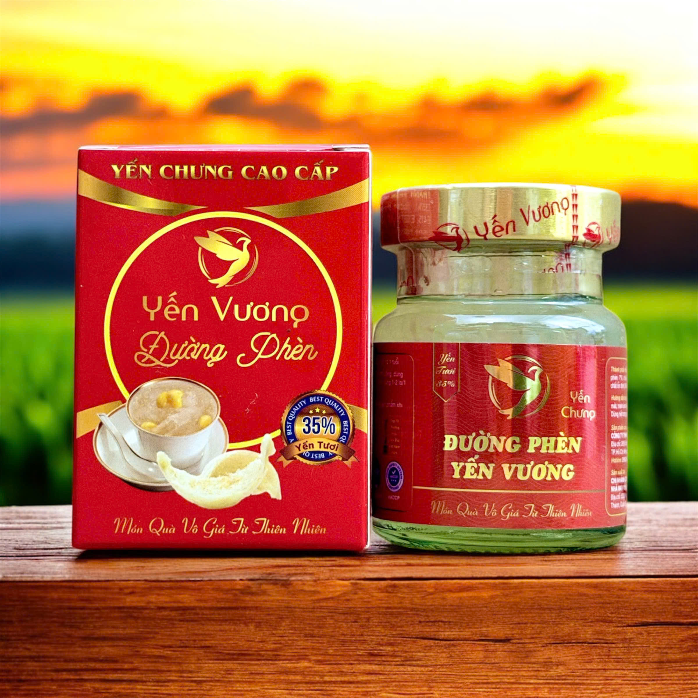 Hũ yến Vương 70ml có hộp Đường Phèn